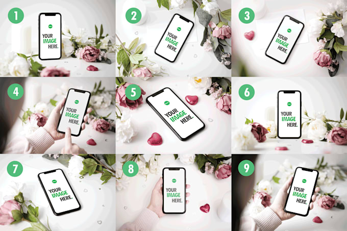 design high quality iphone screens mockups for your website, app