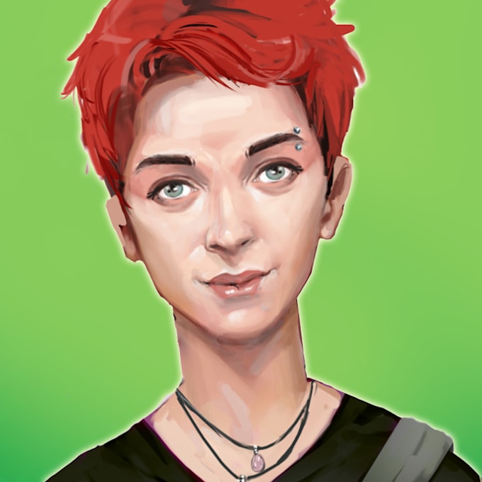 Create a painted profile photo of you by Zedartstudio Fiverr