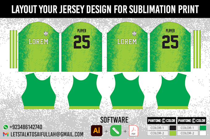 create sublimation jersey layout and print ready production files