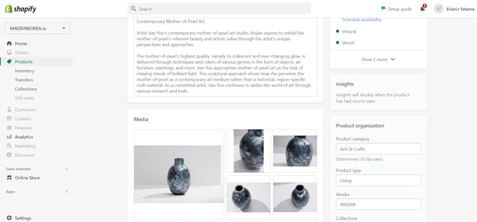 do professional shopify product listing