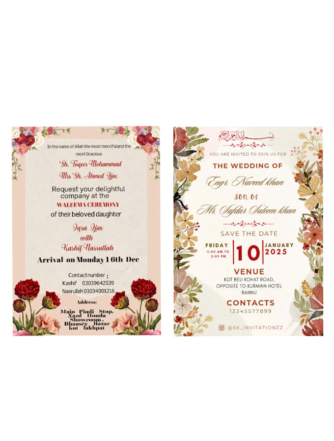 create digital wedding animated  invitations video in 3 hours