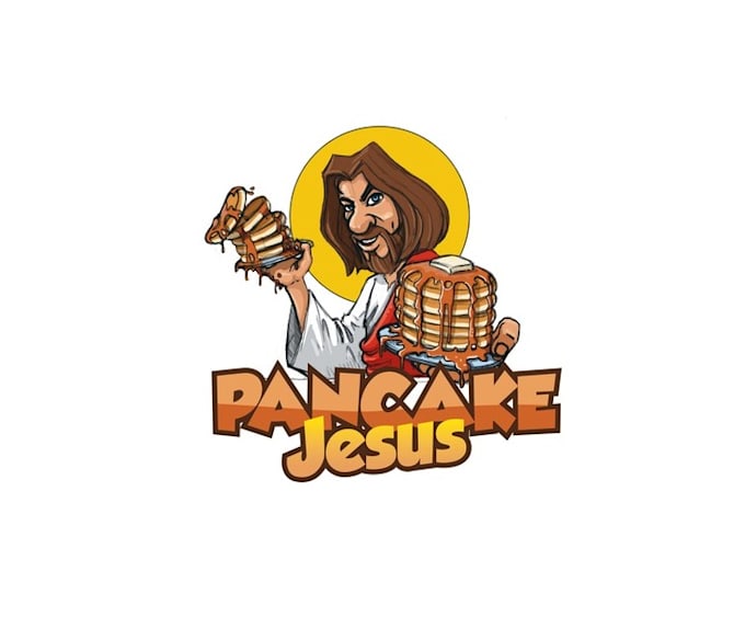 design creative pancake logo