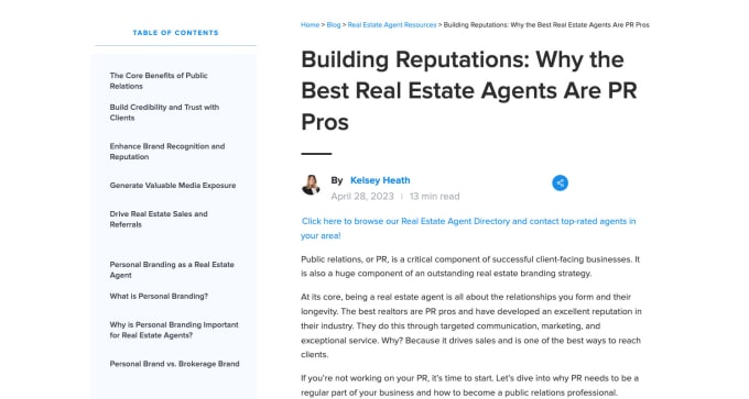 write your real estate content