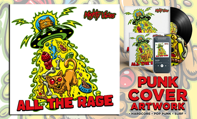 Draw your cover of punk, hardcore, pop or skate punk album