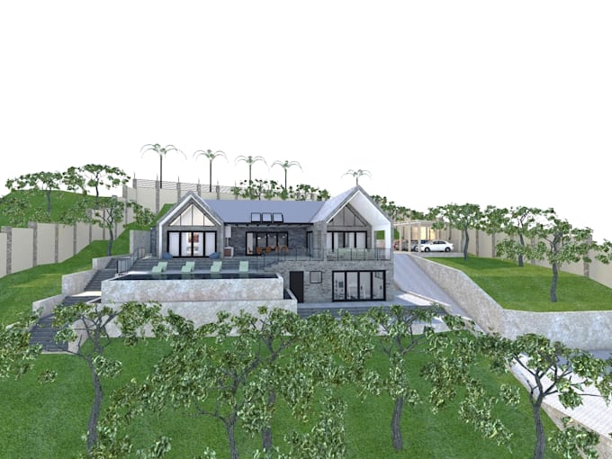 make a nice 3d render for your design on archicad