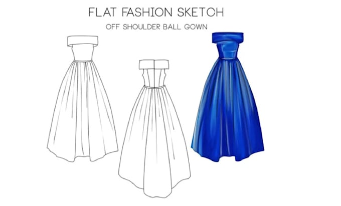 create technical tech pack and flat sketches