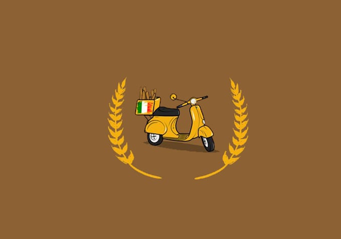 design vespa logo with express delivery