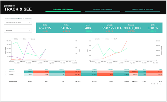 create professional google looker studio dashboards, tailored to your needs