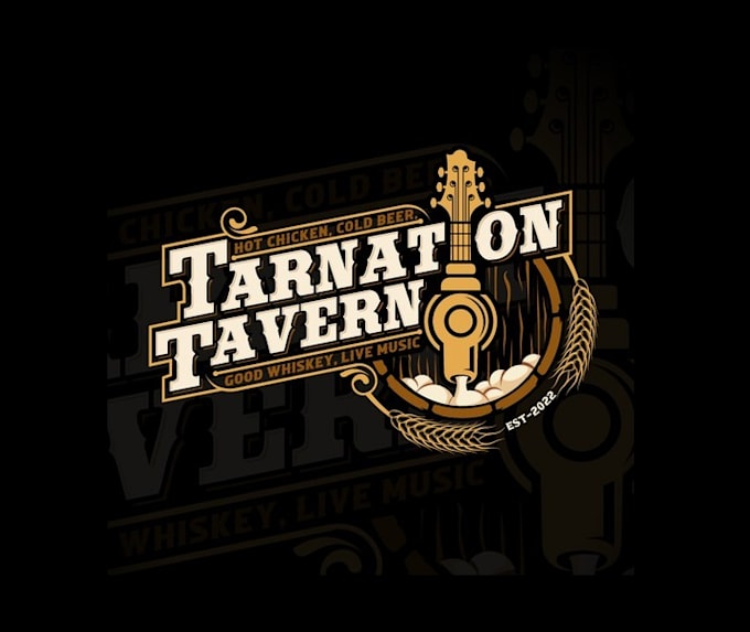 design realistic bar logo with creative concepts