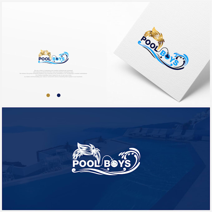 make a unique and fantastic wonderful pool spa logo