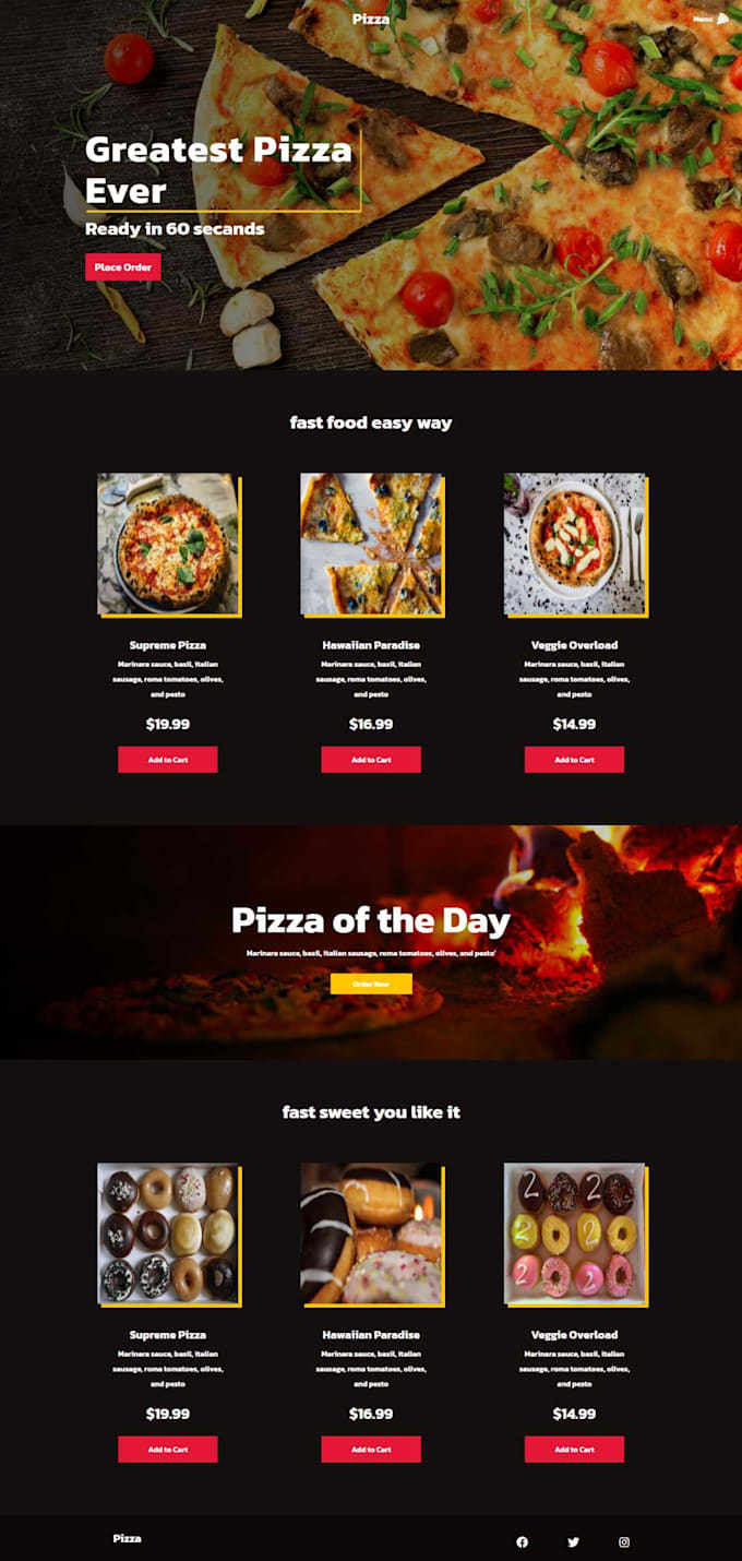 develop website with HTML CSS react and next js