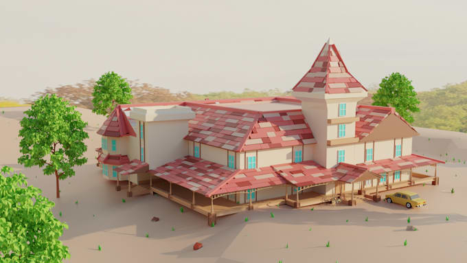 make low poly 3d models on blender