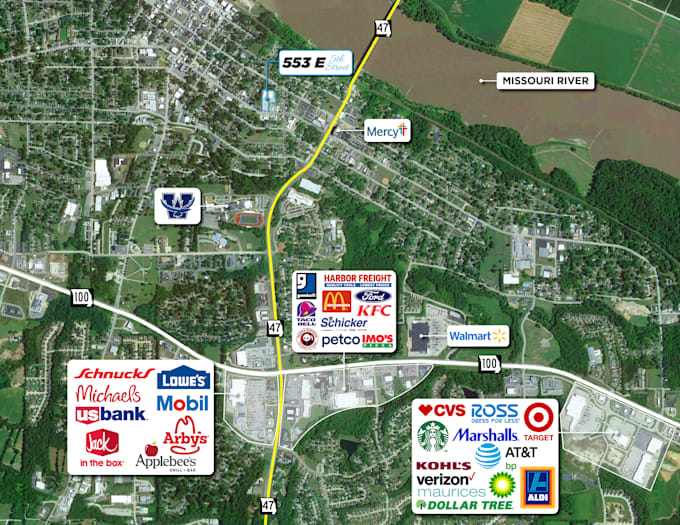 design commercial real estate aerial map