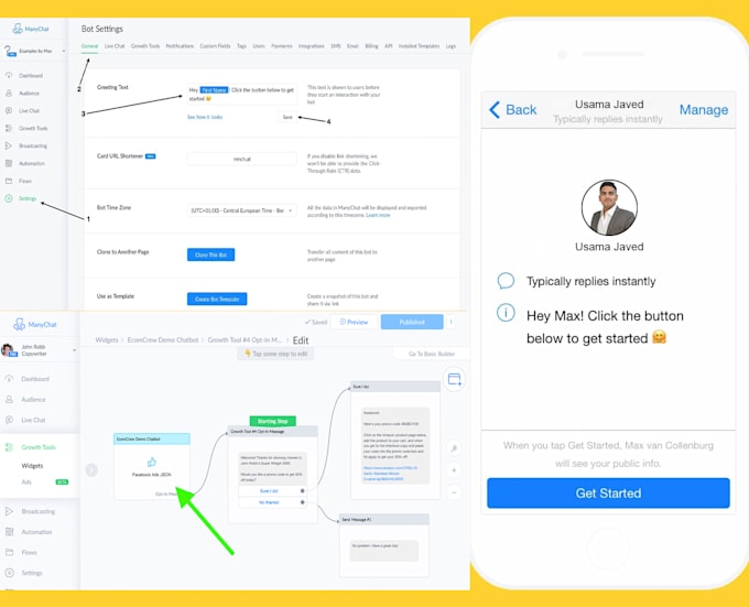 Create chatbot for facebook messenger and rank amazon product via ...
