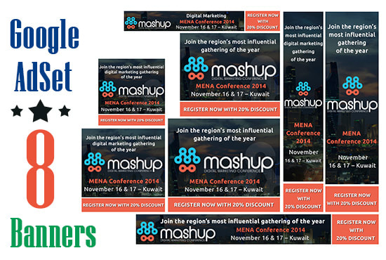 design google, facebook, twitter, youtube, covers, ad sets