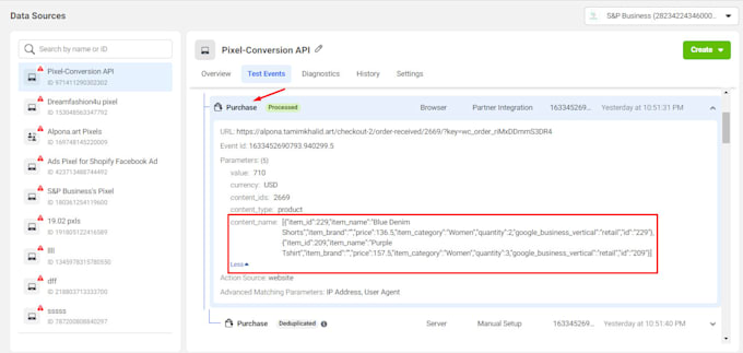 fix or set up advance facebook pixel, conversion API with GTM