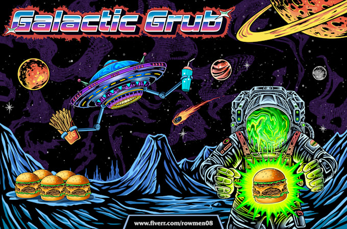 create amazing psychedelic , trippy , weed , alien design