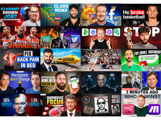 design high CTR youtube thumbnails