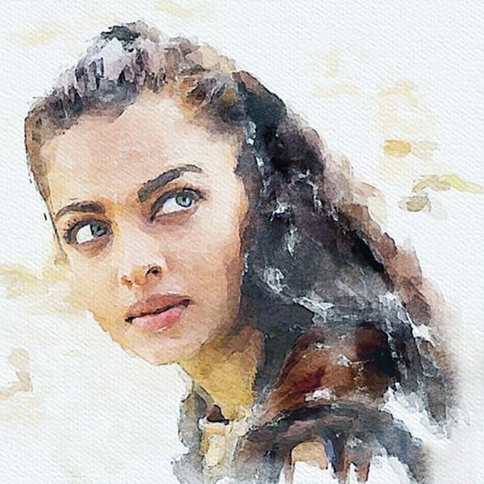 Turn you into watercolor painting by Criica_bees035 Fiverr