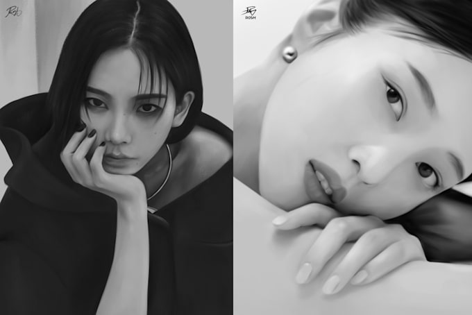 turn your photo into a stunning grayscale digital portrait