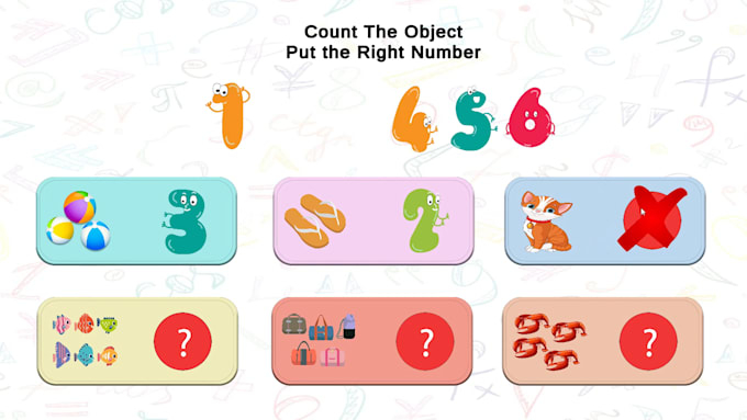 create 2d educational learning words and numbers puzzle game