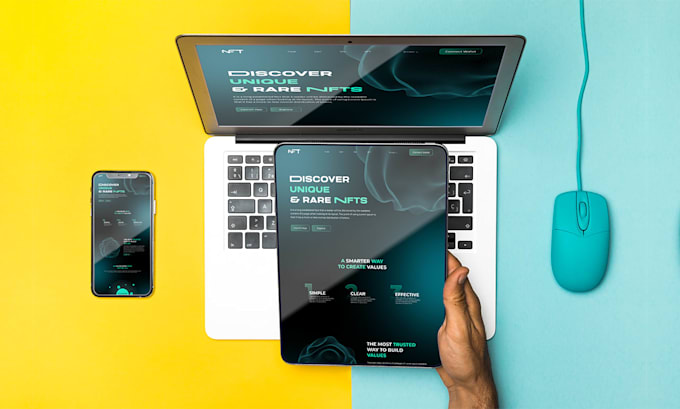 do awesome UI design for nft or blockchain website