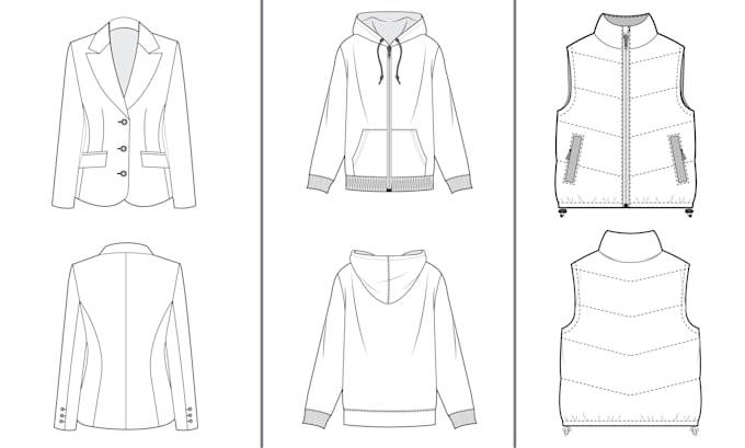 do apparel tech pack and technical sketch for manufacturing