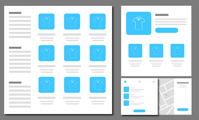 design wireframes for an app or website mockups in figma