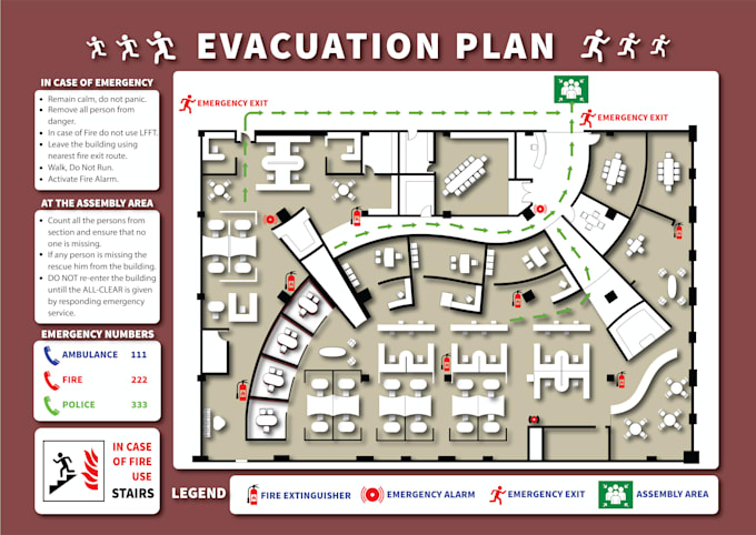 Fire Escape Plan For Commercial Building