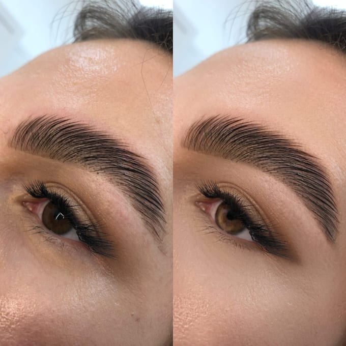 do permanent retouching, lips, eyes and beauty