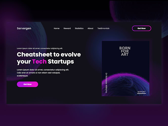 develop and design stunning nft landing page