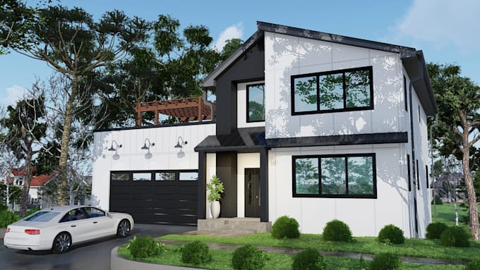 make 3d rendering from 2d drawing or sketch of your home