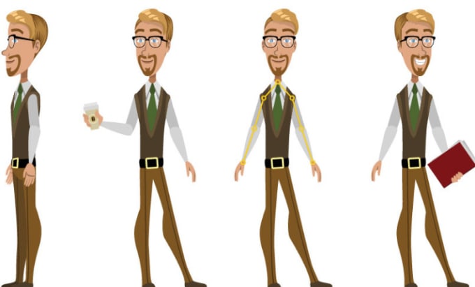Create and design 2d 3d adobe character animator puppet,character animation  by Isaac_gladys | Fiverr