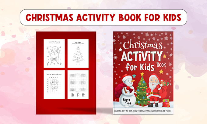 Design christmas coloring book, activity book, and pages for kdp by ...