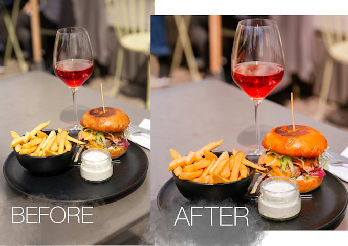 professionally process food photos