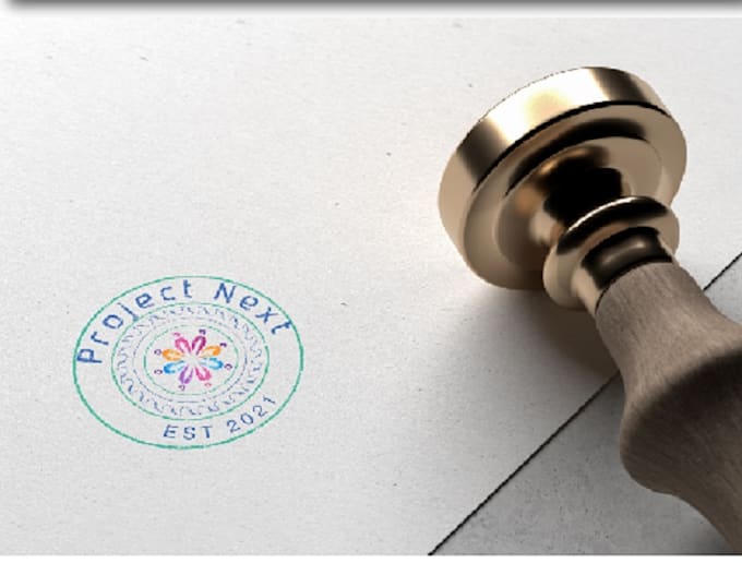 create a unique circle stamp badge logo for you