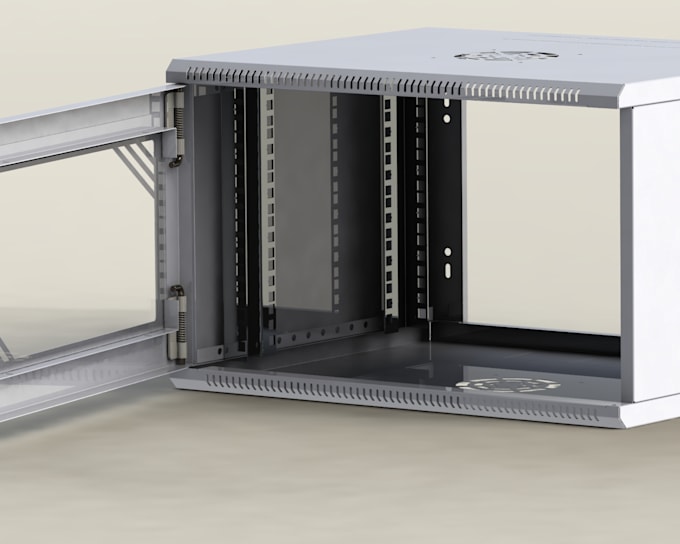 Design server rack and rectifier cabinet in solid work by ...