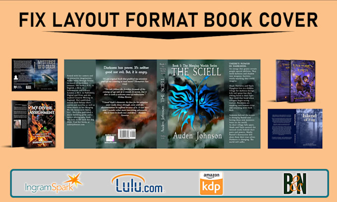 do book cover formatting layout design for amazon kdp paperback and acx