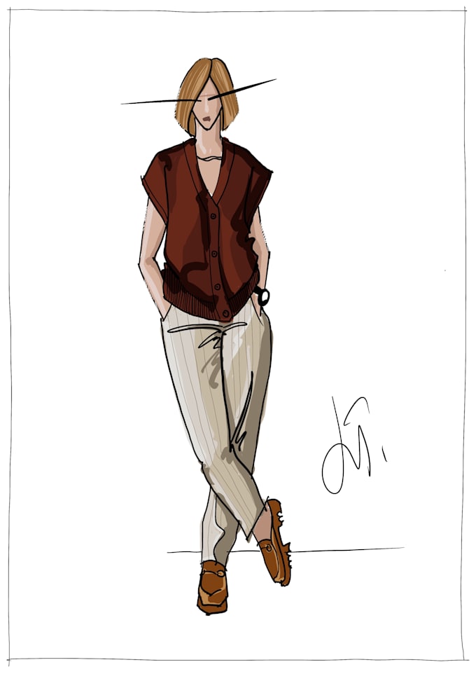 Draw the best fashion sketches and illustrations by Lena_trof | Fiverr