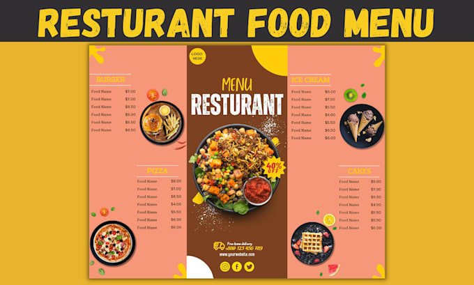 Design restaurant menu, food menu or price list by Ani_digipro | Fiverr