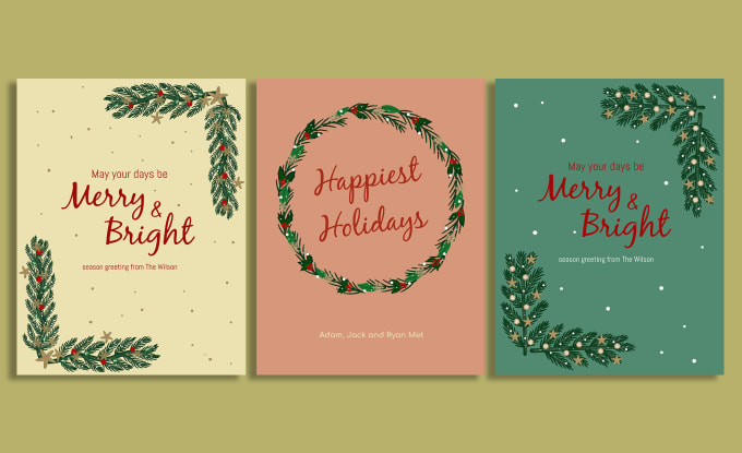 make beautiful christmas greeting card for you