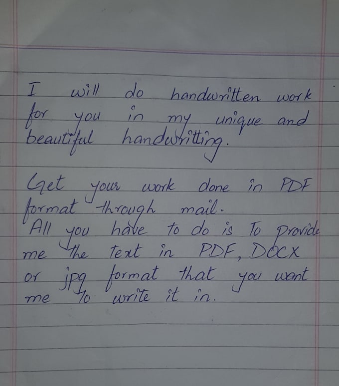 Do handwritten notes and letters with my unique handwritting by ...