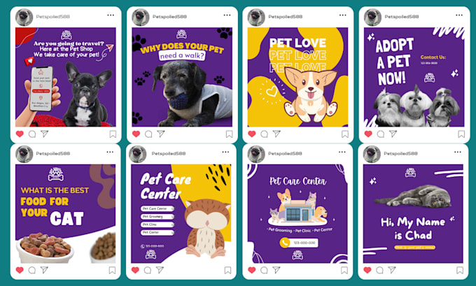 create canva instagram templates for pet shop