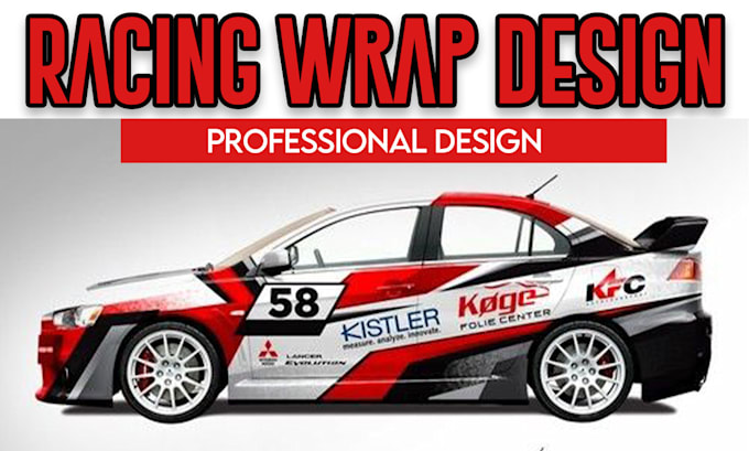 do car wrap, racing car wrap and itasha wrap design