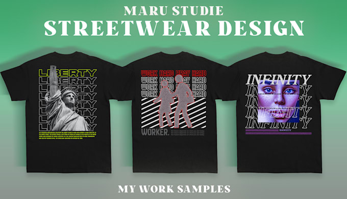 design modern streetwear oversized tshirt and graphic tees