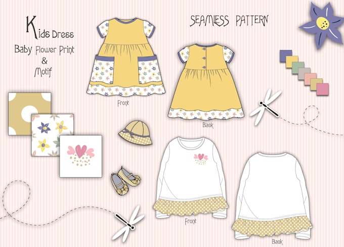 design simple cute seamless pattern for babies