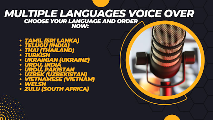 do voice over by multiple characters for multiple languages