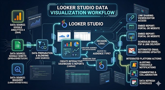 automate n8n, google sheets, calendar, gmail, API via app script, looker studio
