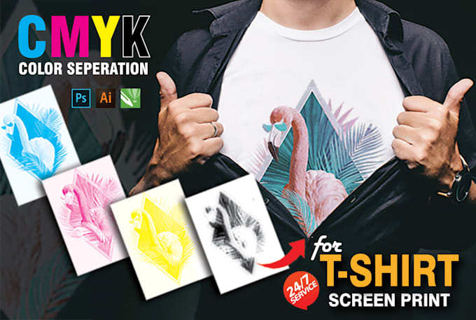do colour separation for screen print