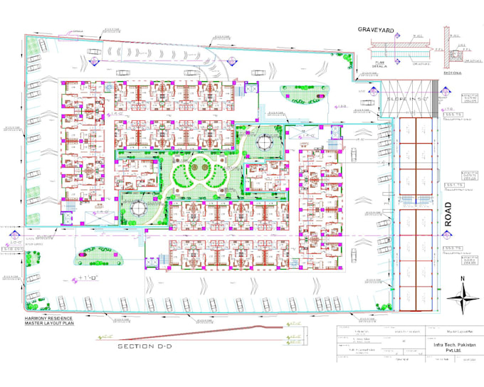 create an architectural design, exterior design in autocad